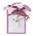 Plyšový zajačik na maznanie Lapin Cerise Doudou et Compagnie v darčekovom balení ružový 27 cm od 0 mes
