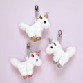 Plyšový jednorožec kľúčenka Pink Unicorn Key Ring Histoire d’ Ours bielo-ružový 14 cm od 24 mes