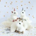 Plyšový jednorožec kľúčenka Pink Unicorn Key Ring Histoire d’ Ours bielo-ružový 14 cm od 24 mes