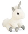 Plyšový jednorožec kľúčenka Silver Unicorn Key Ring Histoire d’ Ours bielo-strieborný 14 cm od 24 mes