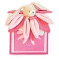 Plyšový zajačik na maznanie Bunny Pink Collector Doudou et Compagnie v darčekovom balení ružový 28 cm od 0 mes