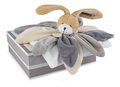 Plyšový zajačik na maznanie Bunny Brown Collector Doudou et Compagnie v darčekovom balení hnedý 28 cm od 0 mes