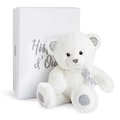 Plyšový medvedík Ours Charms White Histoire d’ Ours v darčekovom balení biely 24 cm od 0 mes