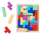 Drevená hra Tetris Games Shape Eichhorn 20 farebných kociek s podložkou