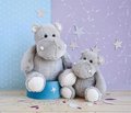 Plyšový hrošík Hippo Histoire d’ Ours sivý 25 cm od 0 mes