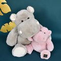 Plyšový hrošík Hip'Pie Histoire d’ Ours ružový 40 cm od 0 mes