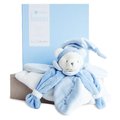 Plyšový medvedík na maznanie Bear Blue Collector Doudou et Compagnie v darčekovom balení modrý 24 cm od 0 mes