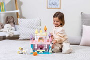 Stavebnica Dúhový zámok Rainbow Castel Abrick Écoiffier s kočiarom a 2 figúrkami od 18 mes