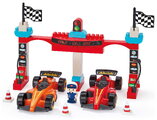 Stavebnica Preteky Formula 1 Grand Prix Abrick Écoiffier s 3 autíčkami a 4 figúrkami od 18 mes