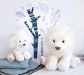 Plyšový snežný lev Snow Lion Histoire d’ Ours biely 28 cm od 0 mes