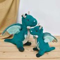 Plyšový dráčik Grégoire Dragon Histoire d’ Ours modrý 40 cm od 0 mes