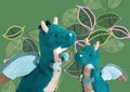 Plyšový dráčik Grégoire Dragon Histoire d’ Ours modrý 40 cm od 0 mes