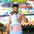 Nosič pre dieťa Flip 4v1 Light & Airy Convertible Carrier Infantino 4 spôsoby nosenia sivý od 3,6-14,5 kg od 0 mes