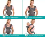 Nosič pre dieťa Flip 4v1 Convertible Carrier Leopard Infantino 4 spôsoby nosenia s leopardím vzorom od 3,6-14,5 kg od 0 mes