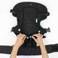 Nosič pre dieťa Flip Advanced 4v1 Convertible Carrier Black Denim Infantino 4 spôsoby nosenia čierny od 3,6-14,5 kg od 0 mes