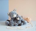Plyšová mačička Cat Sweety Mousse Histoire d’ Ours v darčekovom balení sivá 25 cm od 0 mes