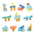 Penové puzzle 3D Zvieratká 3D Foam Puzzle Ludi z mäkkej a odolnej peny od 18 mes LU30084