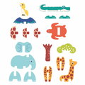 Penové puzzle 3D Zvieratká 3D Foam Puzzle Ludi z mäkkej a odolnej peny od 18 mes LU30084