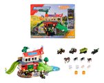 Garáž farma so stajňou 2 poschodová Farmyard Majorette s 8 figúrkami zvieratiek a 2 traktory od 5 rokov MJ3009000