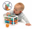 Senzorická kocka s loptičkami Motor Skills Cube Ludi 12 loptičiek od 10 mes
