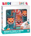 Hrkálky na ruky a nohy Feet's and Hand's Rattles Ludi na suchý zips 4 kusy od 0 mes LU30102