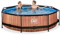 Bazén s filtráciou Wood pool Exit Toys kruhový oceľová konštrukcia 300*76 cm hnedý od 6 rokov