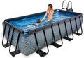 Bazén s filtráciou Stone pool Exit Toys oceľová konštrukcia 400*200*100 cm šedý od 6 rokov