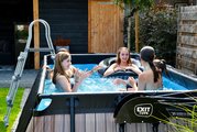 Bazén s filtráciou Wood pool Exit Toys oceľová konštrukcia 400*200*100 cm hnedý od 6 rokov