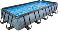 Bazén s filtráciou Stone pool Exit Toys oceľová konštrukcia 540*250*100 cm šedý od 6 rokov