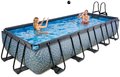 Bazén s filtráciou Stone pool Exit Toys oceľová konštrukcia 540*250*100 cm šedý od 6 rokov