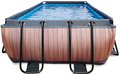 Bazén s filtráciou Wood pool Exit Toys oceľová konštrukcia 540*250*100 cm hnedý od 6 rokov