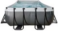 Bazén s filtráciou Black Leather pool Exit Toys oceľová konštrukcia 540*250*100 cm čierny od 6 rokov