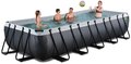 Bazén s filtráciou Black Leather pool Exit Toys oceľová konštrukcia 540*250*100 cm čierny od 6 rokov