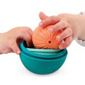 Silikónové loptičky Ball in Ball Ludi 3 textúrované lotpičky na rozvoj zmyslov a motoriky od 6 mes