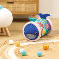 Nafukovací valec s aktivitami Veľryba Fabric Activities Roller Ludi 6 aktivít od 6 mes