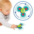 Fidget spinner pre bábätká Baby Spinner Ludi s prísavkou modrý od 10 mes