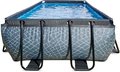 Bazén s pieskovou filtráciou Stone pool Exit Toys oceľová konštrukcia 400*200*100 cm šedý od 6 rokov