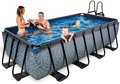 Bazén s pieskovou filtráciou Stone pool Exit Toys oceľová konštrukcia 400*200*100 cm šedý od 6 rokov