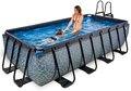 Bazén s pieskovou filtráciou Stone pool Exit Toys oceľová konštrukcia 400*200*100 cm šedý od 6 rokov
