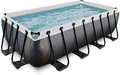 Bazén s pieskovou filtráciou Black Leather pool Exit Toys oceľová konštrukcia 400*200*100 cm čierny od 6 rokov