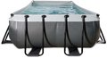 Bazén s pieskovou filtráciou Black Leather pool Exit Toys oceľová konštrukcia 400*200*100 cm čierny od 6 rokov