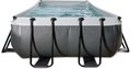 Bazén s pieskovou filtráciou Black Leather pool Exit Toys oceľová konštrukcia 540*250*100 cm čierny od 6 rokov