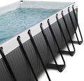 Bazén s pieskovou filtráciou Black Leather pool Exit Toys oceľová konštrukcia 540*250*100 cm čierny od 6 rokov