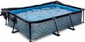 Bazén s krytom a filtráciou Stone pool Exit Toys oceľová konštrukcia 220*150*65 cm šedý od 6 rokov