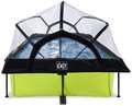 Bazén s krytom a filtráciou Lime pool Exit Toys oceľová konštrukcia 220*150*65 cm zelený od 6 rokov