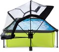 Bazén s krytom a filtráciou Lime pool Exit Toys oceľová konštrukcia 220*150*65 cm zelený od 6 rokov