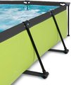 Bazén s krytom a filtráciou Lime pool Exit Toys oceľová konštrukcia 220*150*65 cm zelený od 6 rokov
