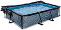 Bazén s krytom a filtráciou Stone pool Exit Toys oceľová konštrukcia 300*200*65 cm šedý od 6 rokov