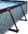 Bazén s krytom a filtráciou Stone pool Exit Toys oceľová konštrukcia 300*200*65 cm šedý od 6 rokov