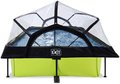 Bazén s krytom a filtráciou Lime pool Exit Toys oceľová konštrukcia 300*200*65 cm zelený od 6 rokov